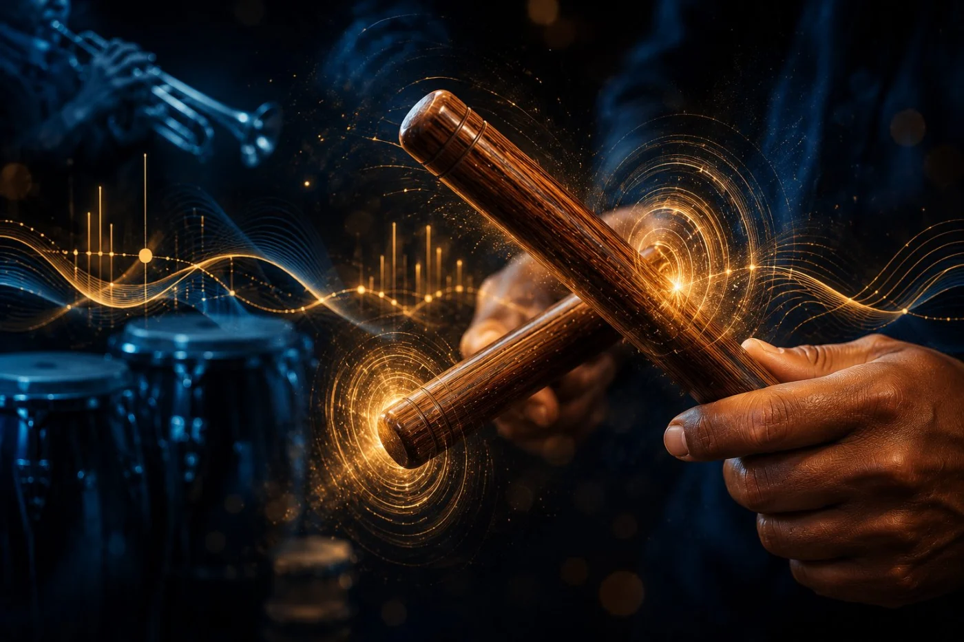 Schéma visuel du motif rythmique de la clave en salsa