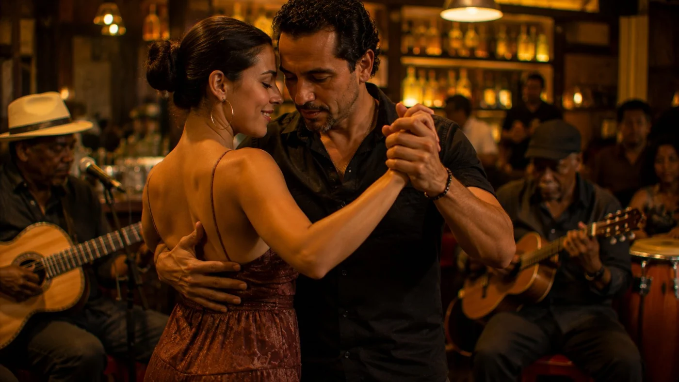 Danseurs guidés par la fluidité des cordes en social