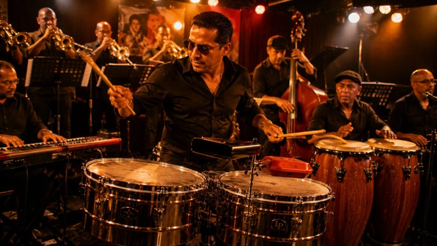 Timbales dans l’orchestre salsa, moteur des montées